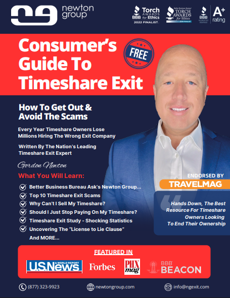 The Consumer's Guide to Timeshare Exit book cover, written by Gordon Newton
